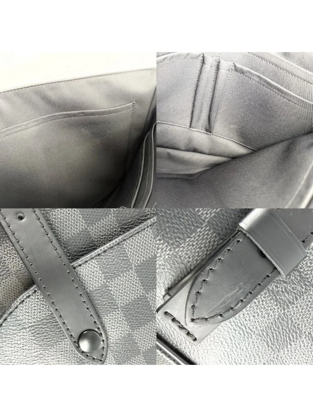Louis Vuitton Messenger Bag Christopher Crossbody Damier Graphite Canvas Black